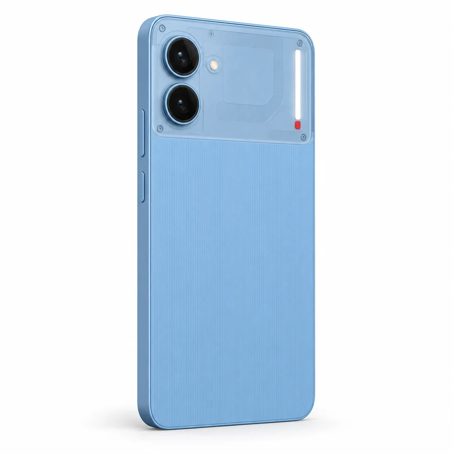 Gestileerde illustratie van Nothing Phone (4b)